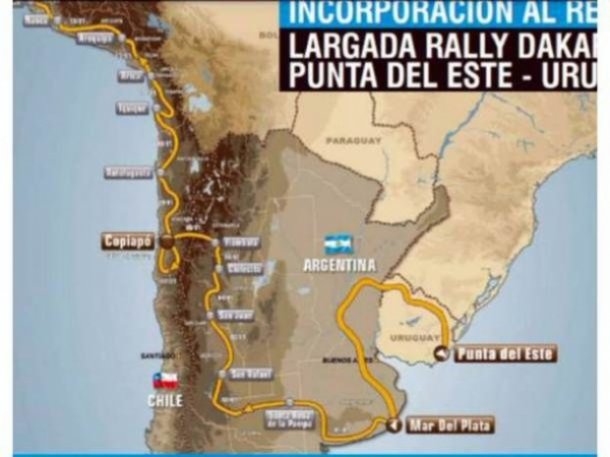 El supuesto mapa del Dakar 2016