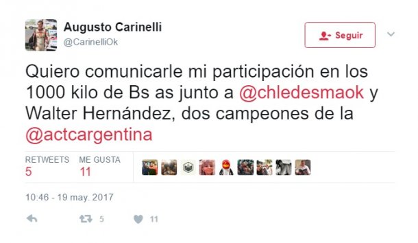 La confirmación llego mediente la red social Twitter