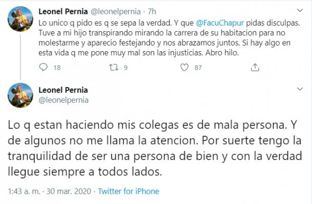 Leo Pernia y su enojo ( Parte 1)