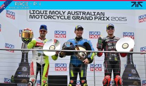 RAUL FERNANDEZ FESTEJO POR PRIMERA VEZ EN EL MOTO GP