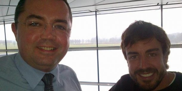 Boullier y Alonso en McLaren.
