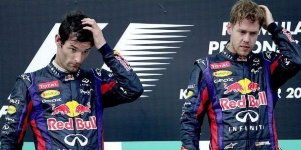 Webber y Vettel.