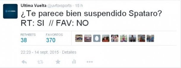 Spataro, bancado por la gente y por los pilotos.