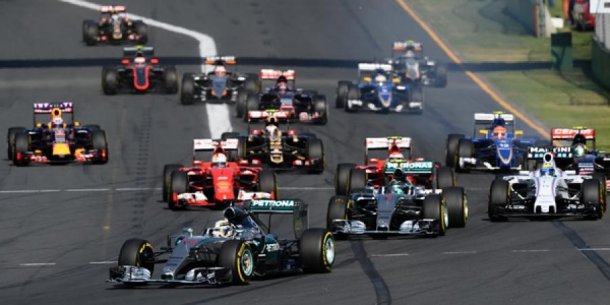 La largada de la F1 en Australia.