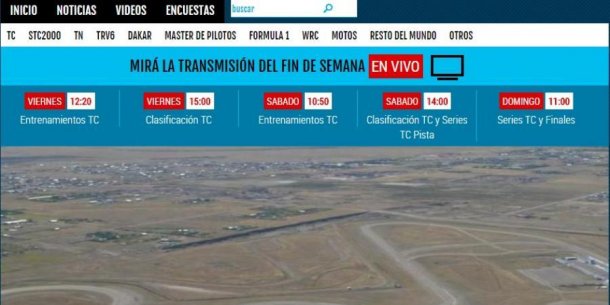 Margen superior de nuestro sitio, para que veas el streaming.