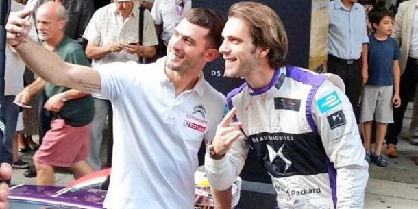 Pechito se saca fotos con Vergne, al final corre el frances