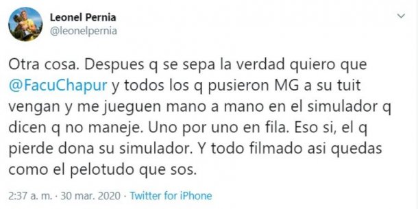 Leo Pernia y su enojo (Parte 3)